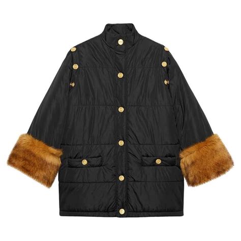 gucci fur coat mink mens|gucci padded jacket men's.